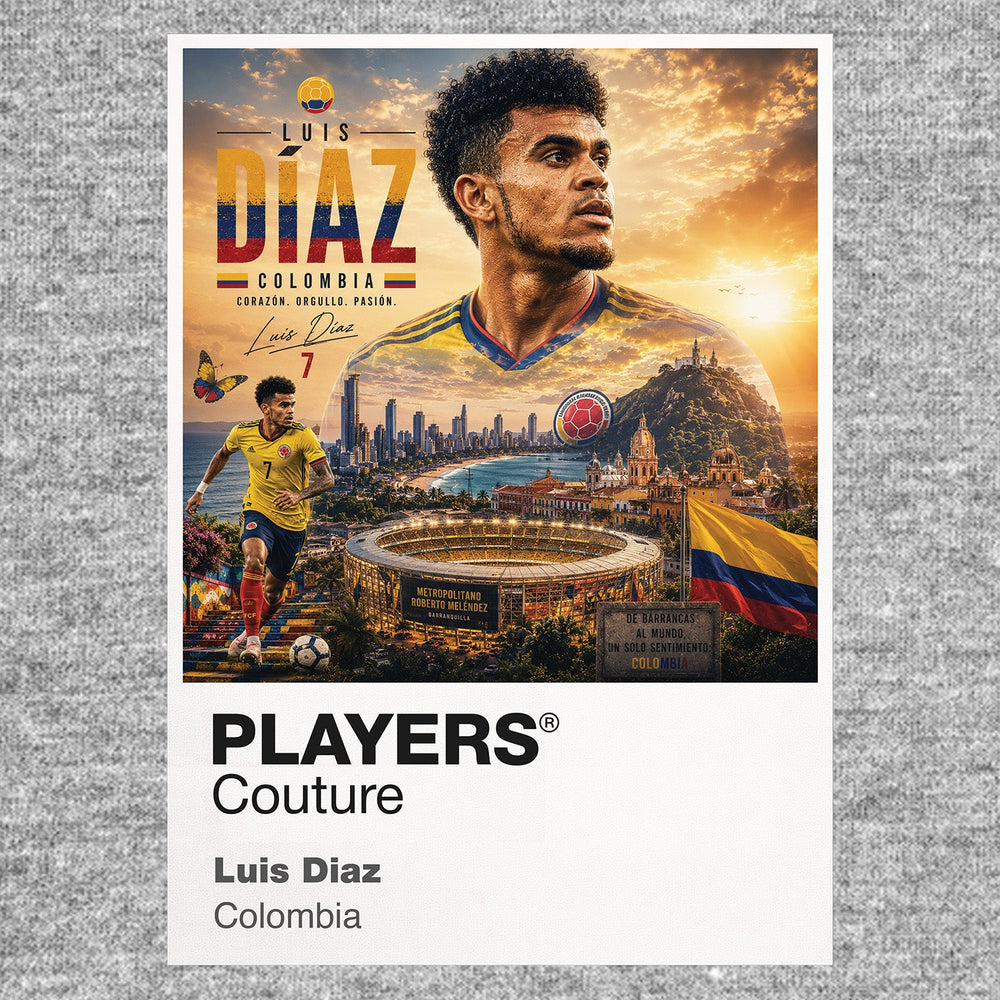 Luis Diaz Colombia Atlas Frame artwork by Players Couture