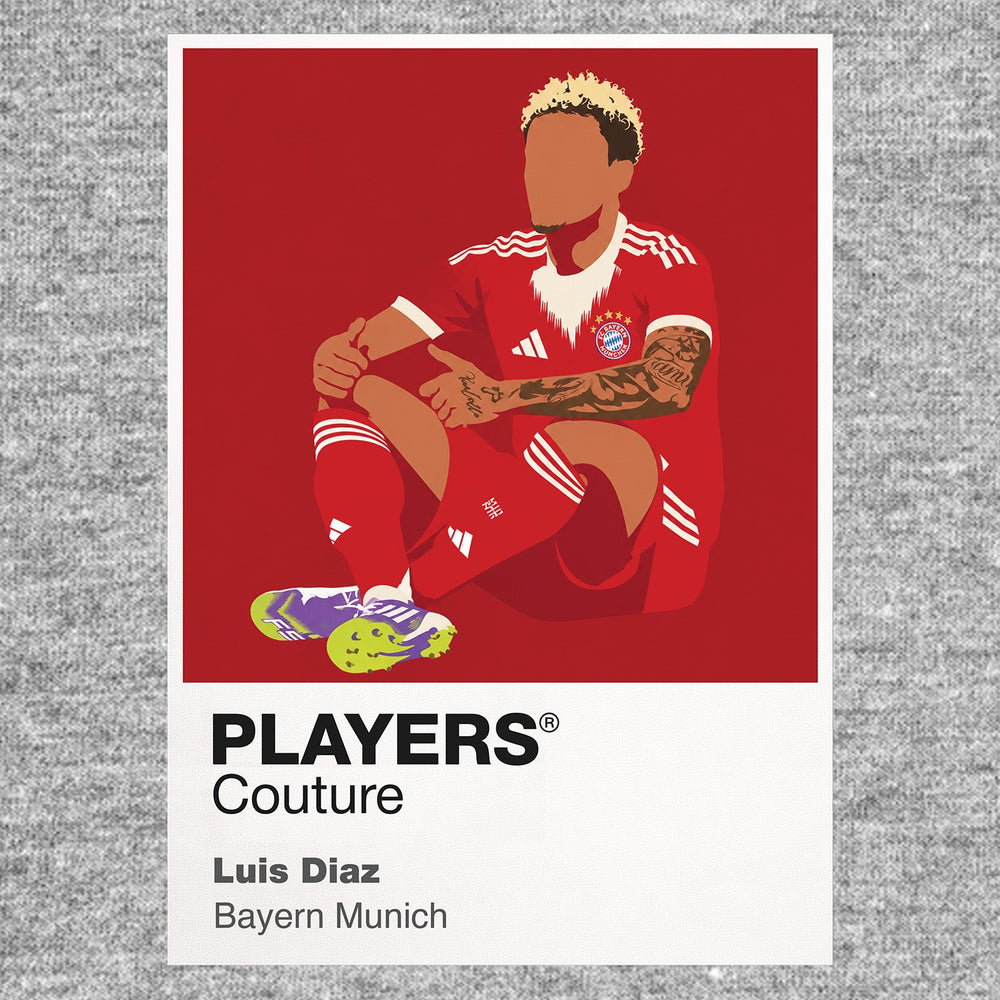 Luis Díaz Bayern Munich grey Icon Frame artwork detail