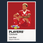 Luis Díaz Bayern Munich navy Icon Frame artwork detail