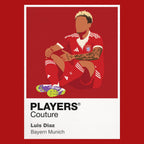 Luis Díaz Bayern Munich red Icon Frame artwork detail