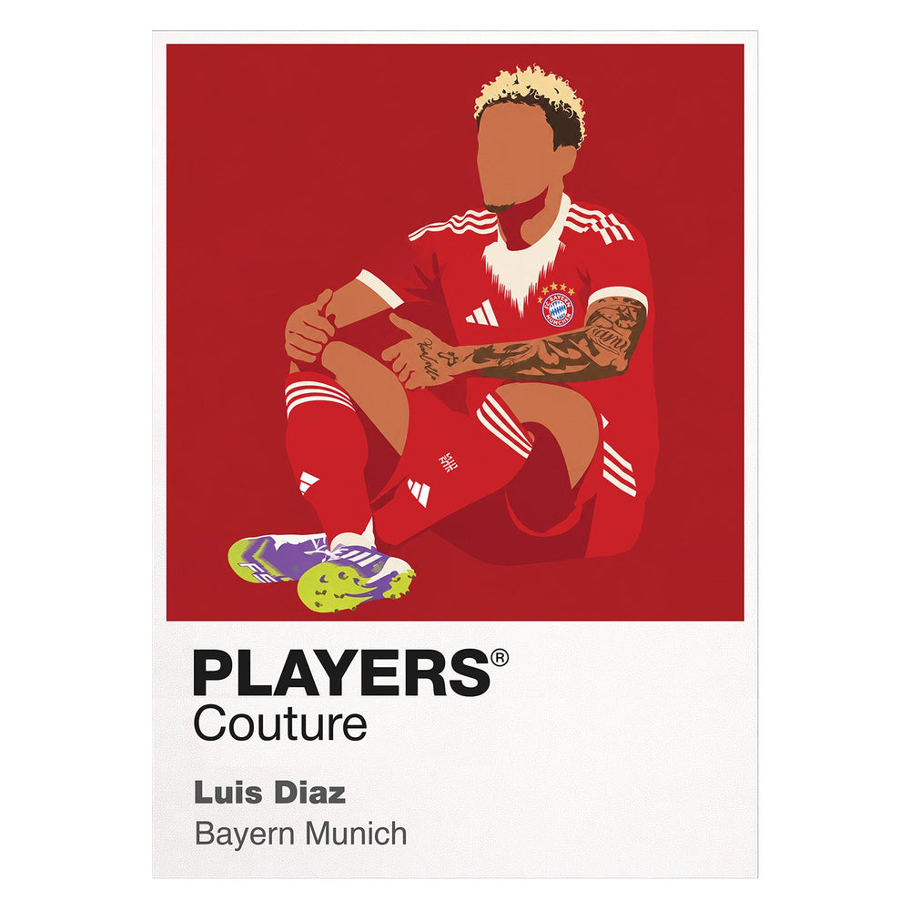 Luis Díaz Bayern Munich white Icon Frame artwork detail