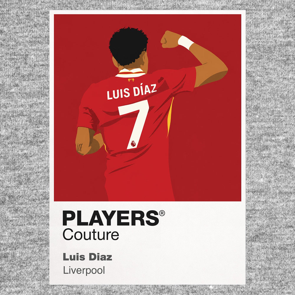 Luis Díaz Liverpool grey Icon Frame artwork detail