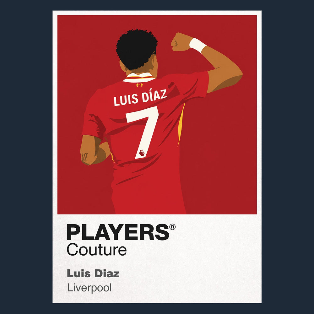 Luis Díaz Liverpool navy Icon Frame artwork detail