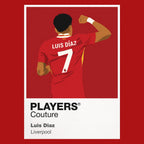 Luis Díaz Liverpool red Icon Frame artwork detail