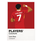 Luis Díaz Liverpool white Icon Frame artwork detail