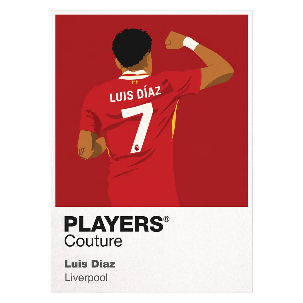 Luis Díaz Liverpool white Icon Frame artwork detail