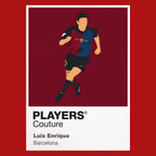 Luis Enrique Barcelona Icon Frame Men's Hoodie — Red Artwork