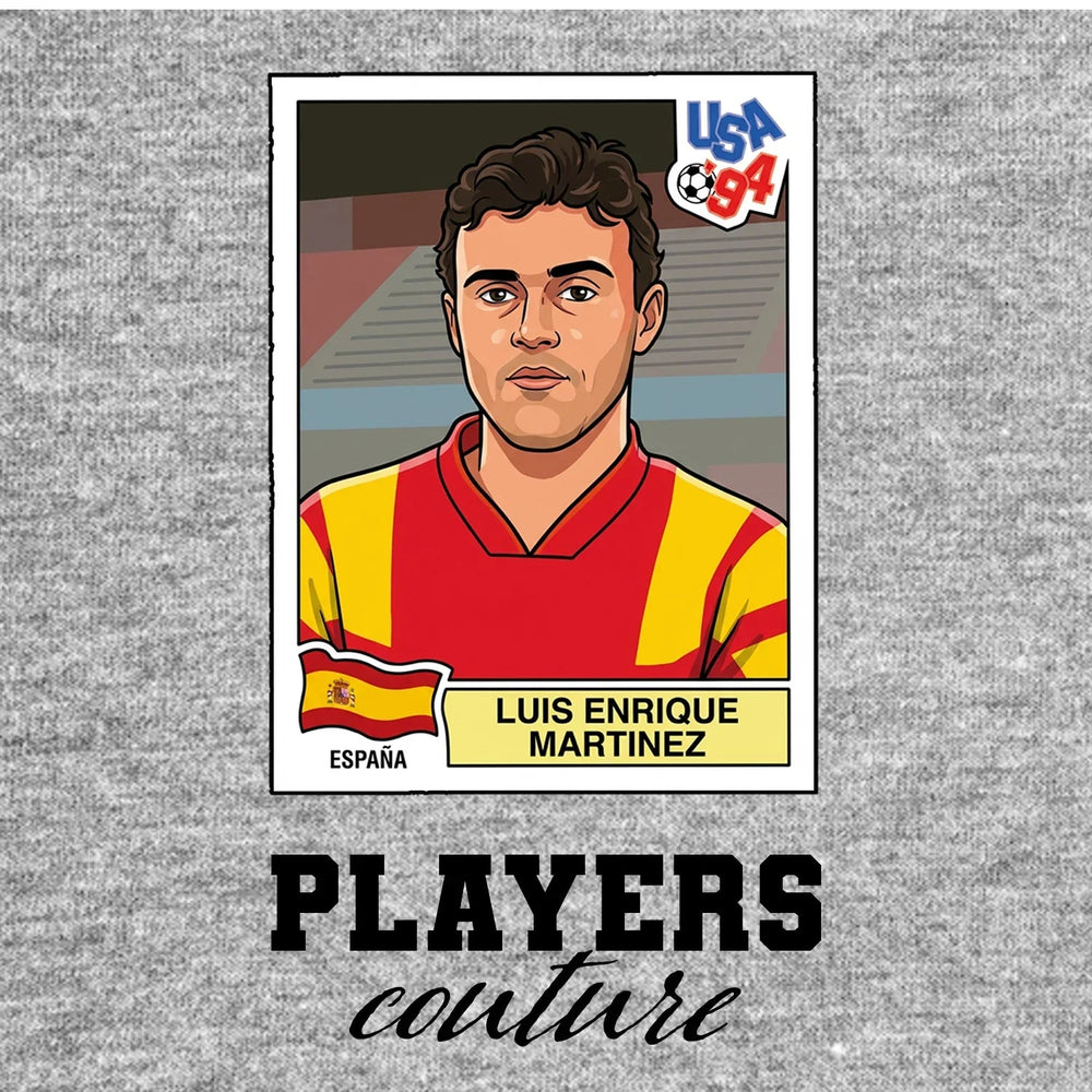Luis Enrique World Cup Sticker Men's Hoodie – luis enrique grey Players Couture design