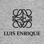Luis Enrique Logo Men's T-Shirt – grey close-up detail shot of the Luis Enrique Players Couture logo design