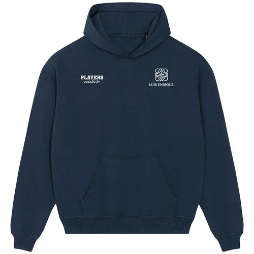 Luis Enrique hoodie – navy men's hoodie featuring the Luis Enrique Players Couture logo