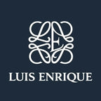 Luis Enrique Logo Men's T-Shirt – navy close-up detail shot of the Luis Enrique Players Couture logo design