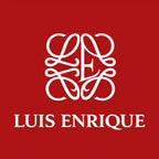 Luis Enrique Logo Men's T-Shirt – red close-up detail shot of the Luis Enrique Players Couture logo design