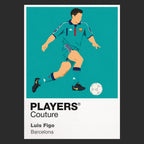 Luís Figo Barcelona Auswärts-Icon-Kapuzenpullover für Herren