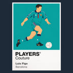 Luís Figo Barcelona Auswärts-Icon-Kapuzenpullover für Herren