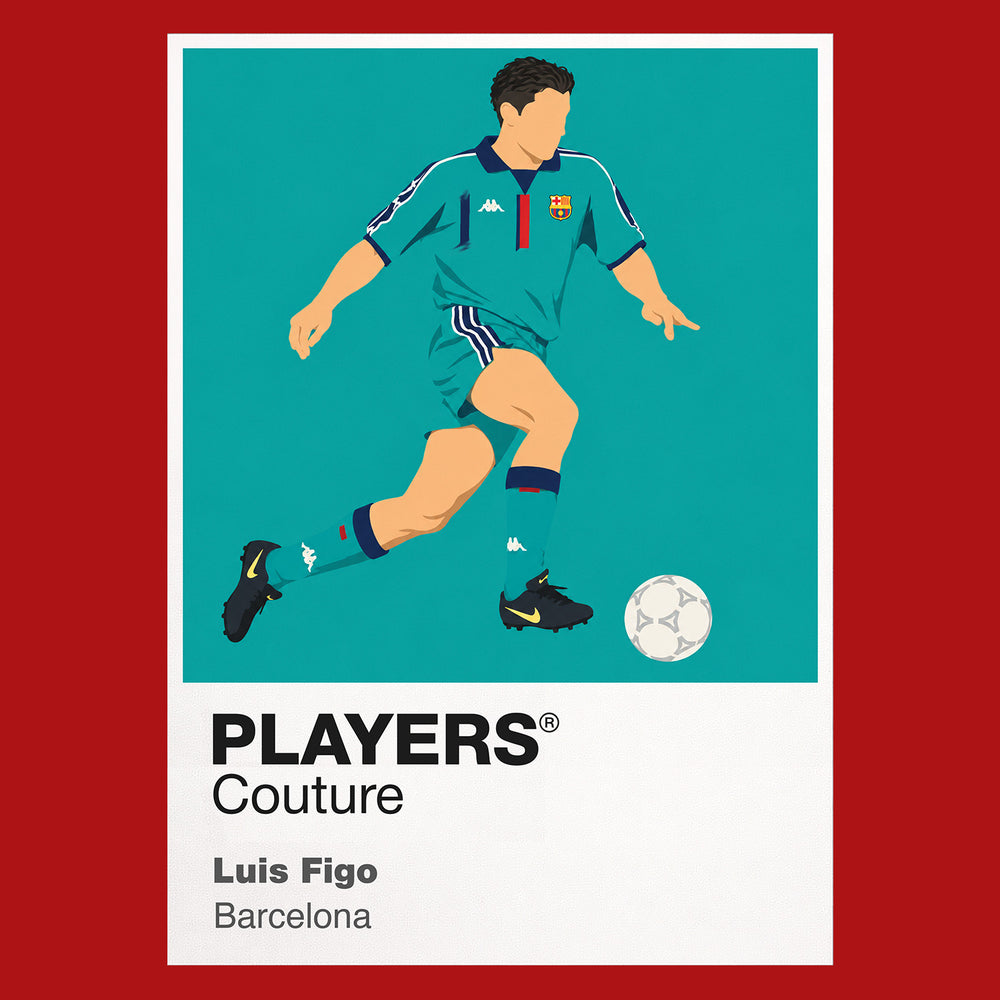 Luís Figo Barcelona Auswärts-Icon-Kapuzenpullover für Herren