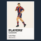 Luís Figo Barcelona navy Icon Frame artwork detail