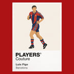 Luís Figo Barcelona red Icon Frame artwork detail