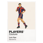 Luís Figo Barcelona white Icon Frame artwork detail