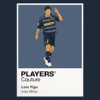 Luís Figo Inter Milan navy Icon Frame artwork detail