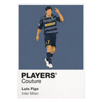 Luís Figo Inter Milan white Icon Frame artwork detail