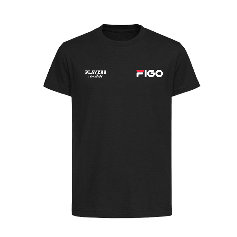 Luis Figo Logo Players Couture Kids T-Shirt Black