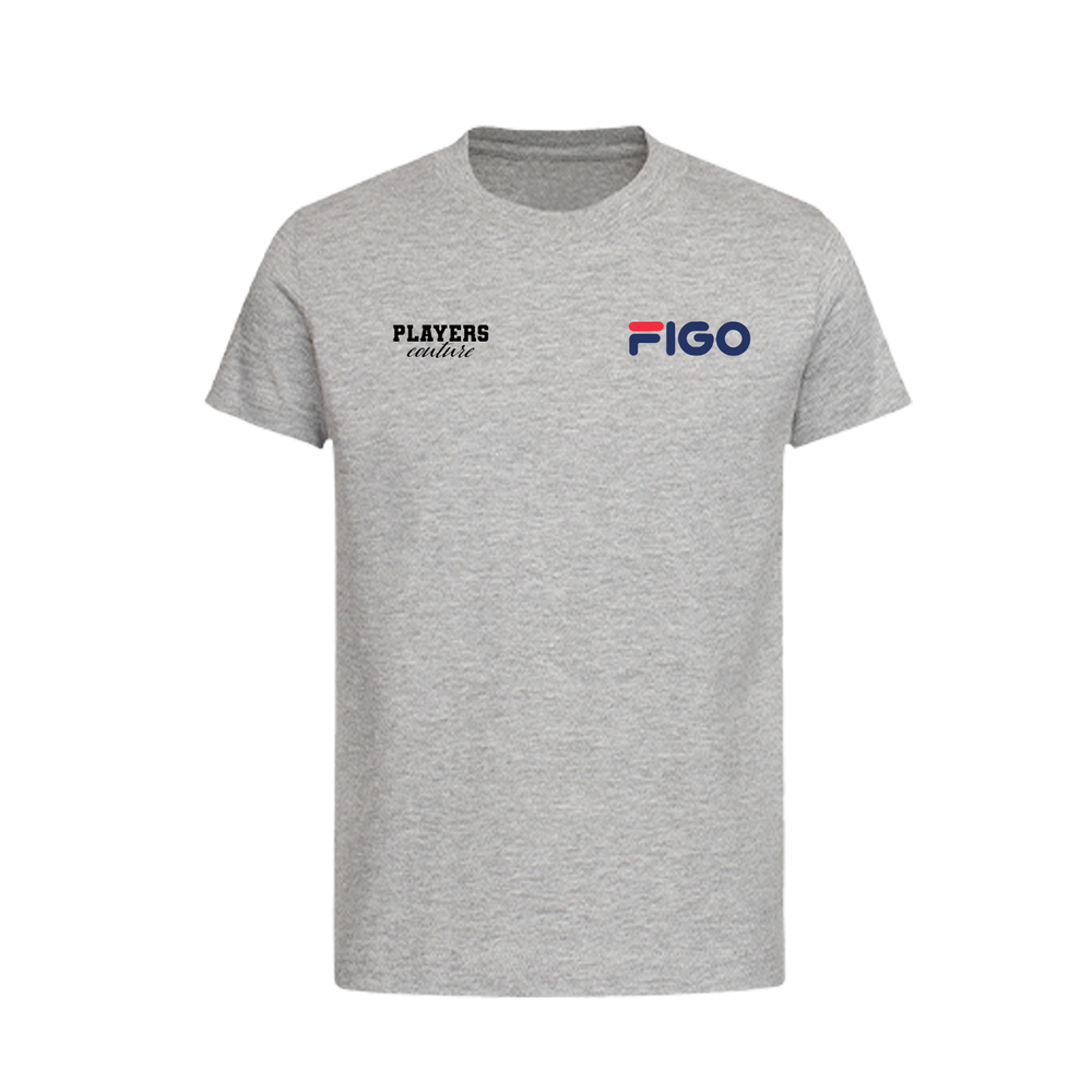 Luis Figo Logo Players Couture Kids T-Shirt Gray