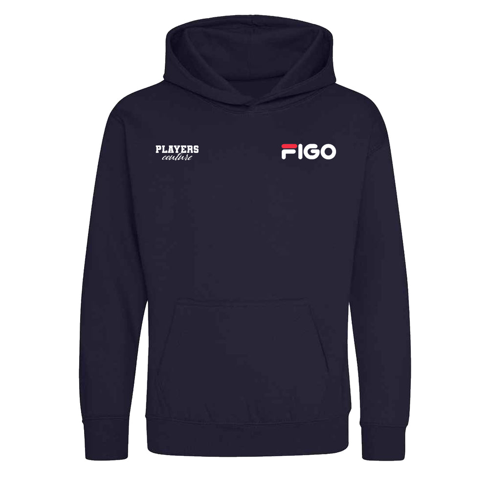 Luis Figo Logo Players Couture Kids Hoodie Navy