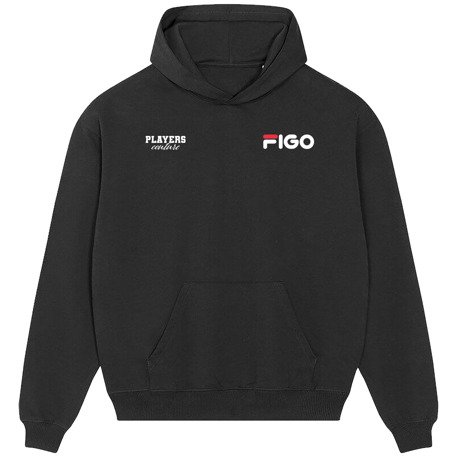 Luis Figo Logo Players Couture Men's Casual Hoodie Black