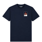 Luís Figo Portugal Icons in Lights Frame Men's T-Shirt in Navy