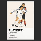 Luís Figo Real Madrid black Icon Frame artwork detail