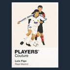 Luís Figo Real Madrid navy Icon Frame artwork detail