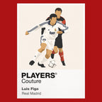 Luís Figo Real Madrid red Icon Frame artwork detail
