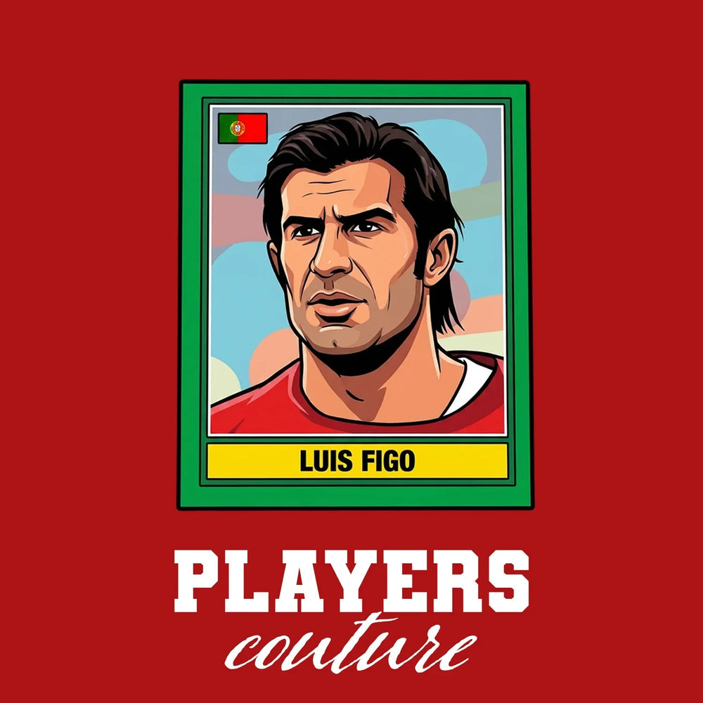 Luis Figo World Cup Sticker Kids T-Shirt – luis figo red Players Couture design