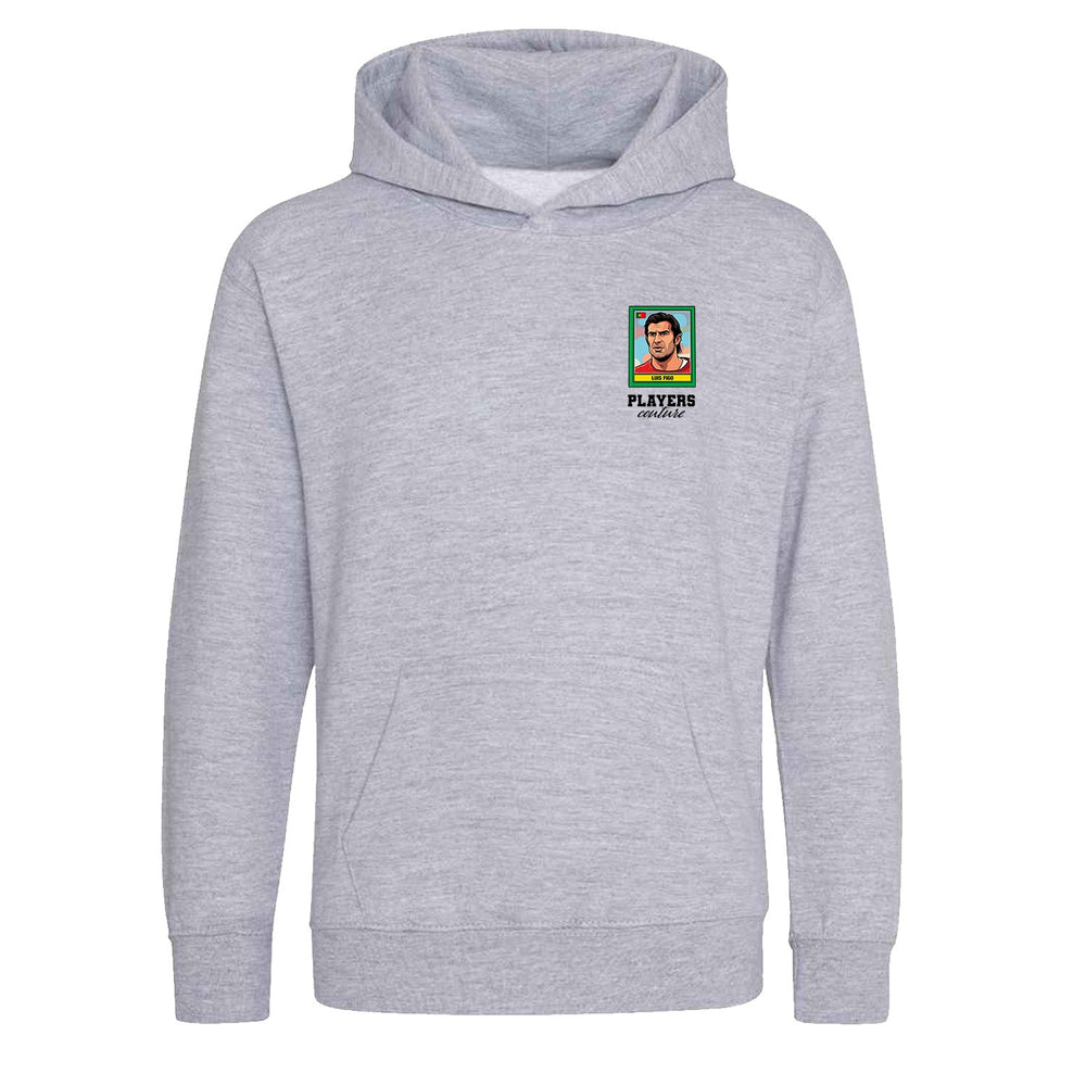 Luis Figo World Cup Sticker Kids Hoodie – luis figo sticker kids grey hoodie Players Couture design