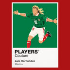 Luis Hernández Icon Frame artwork in red