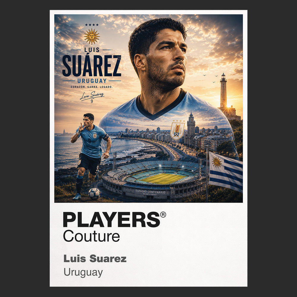 Luis Suarez Uruguay Atlas Frame artwork by Players Couture