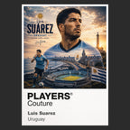 Luis Suarez Uruguay Atlas Frame artwork by Players Couture