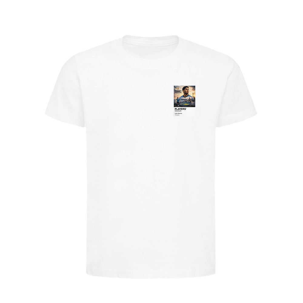 Luis Suarez Uruguay Atlas Frame White kids t-shirt by Players Couture