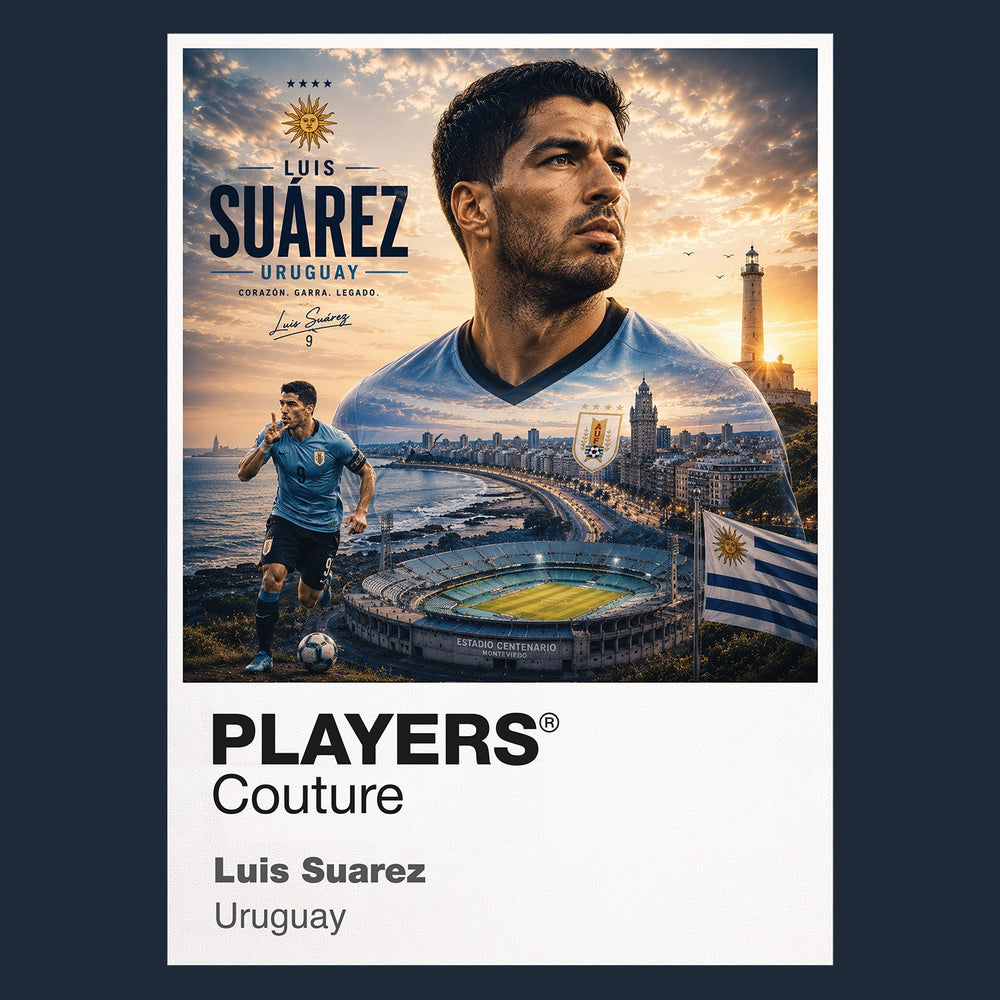 Luis Suarez Uruguay Atlas Frame artwork by Players Couture