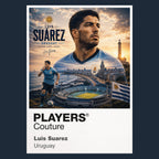 Luis Suarez Uruguay Atlas Frame artwork by Players Couture