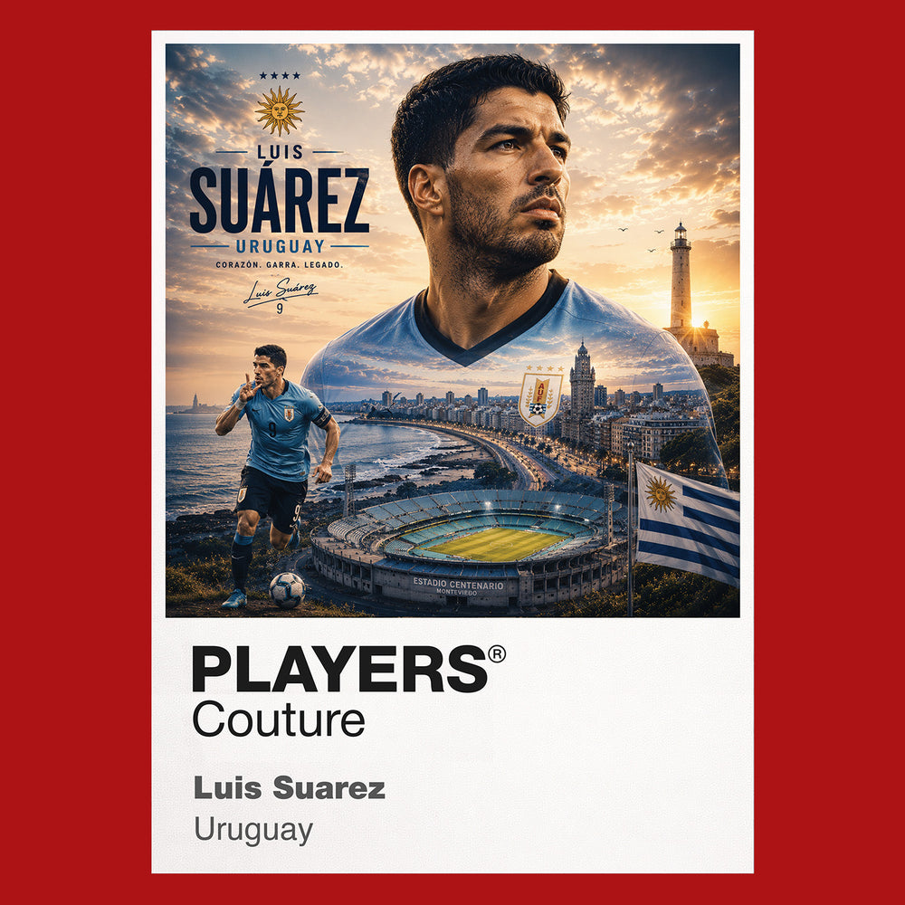 Luis Suarez Uruguay Atlas Frame artwork by Players Couture
