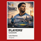 Luis Suarez Uruguay Atlas Frame artwork by Players Couture