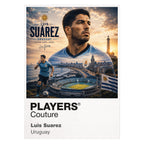 Luis Suarez Uruguay Atlas Frame artwork by Players Couture