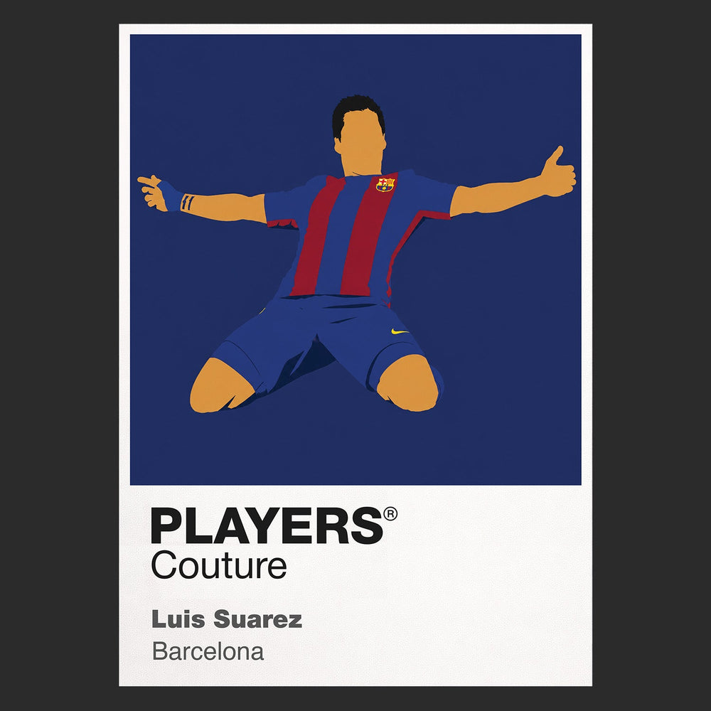 Luis Suarez Barcelona Icon Frame Kids Hoodie — Black Artwork