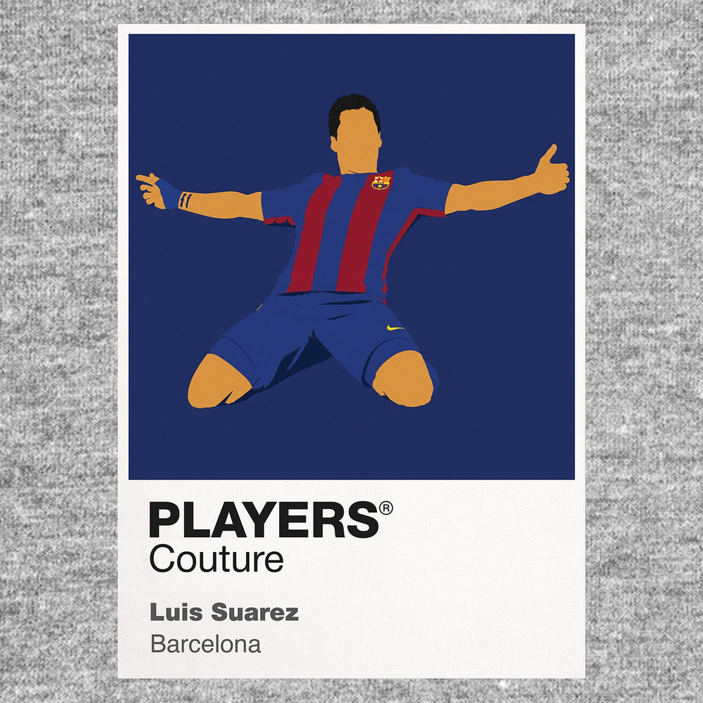 Luis Suarez Barcelona Icon Frame Kids Hoodie — Gray Artwork