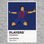 Luis Suarez Barcelona Icon Frame Kids T-Shirt — Gray Artwork