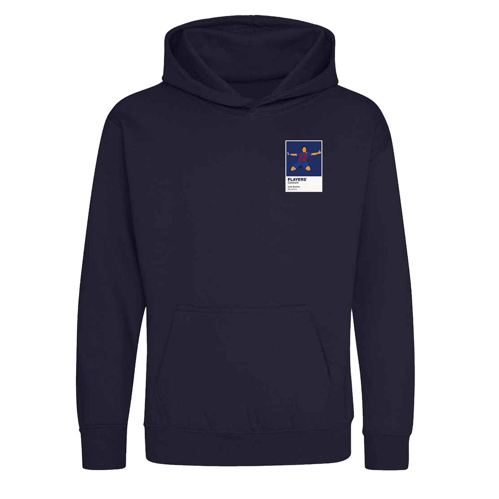 Luis Suarez Barcelona Icon Frame Kids Hoodie — Navy
