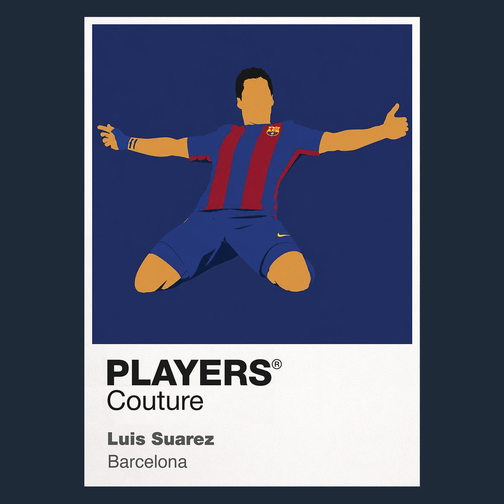 Luis Suarez Barcelona Icon Frame — Navy