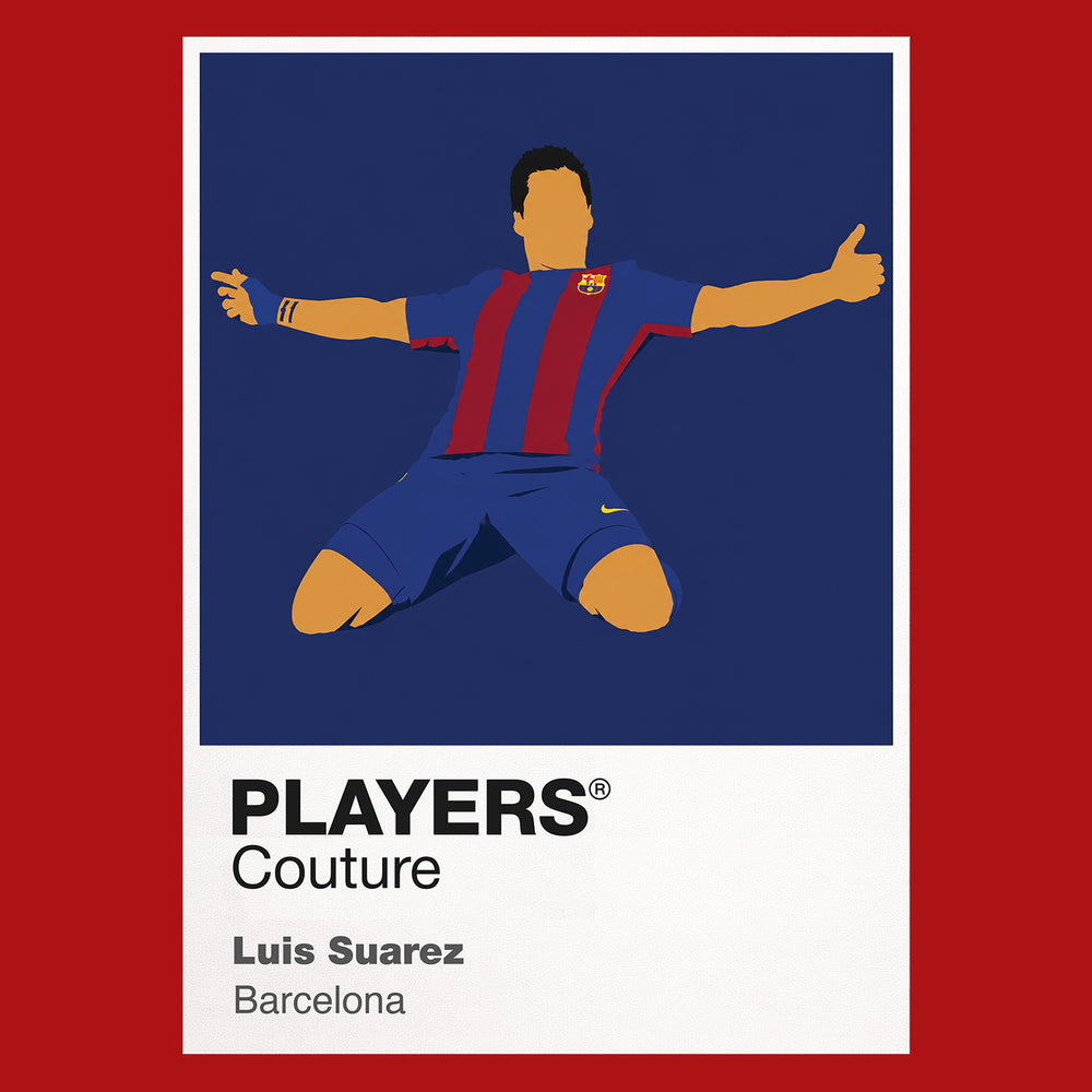 Luis Suarez Barcelona Icon Frame — Red