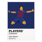 Luis Suarez Barcelona Icon Frame — White